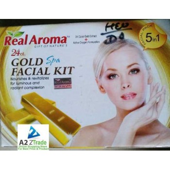 24 ct. 5 in 1 Gold Spa Facial Kit with Active Oxygen-Real Aroma, 160gm